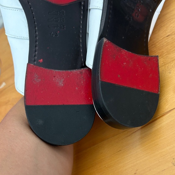 Sigotto Uomo White Leather Men's Dress Oxford Slip Ons Backless Mules Size 43 - Picture 12 of 14